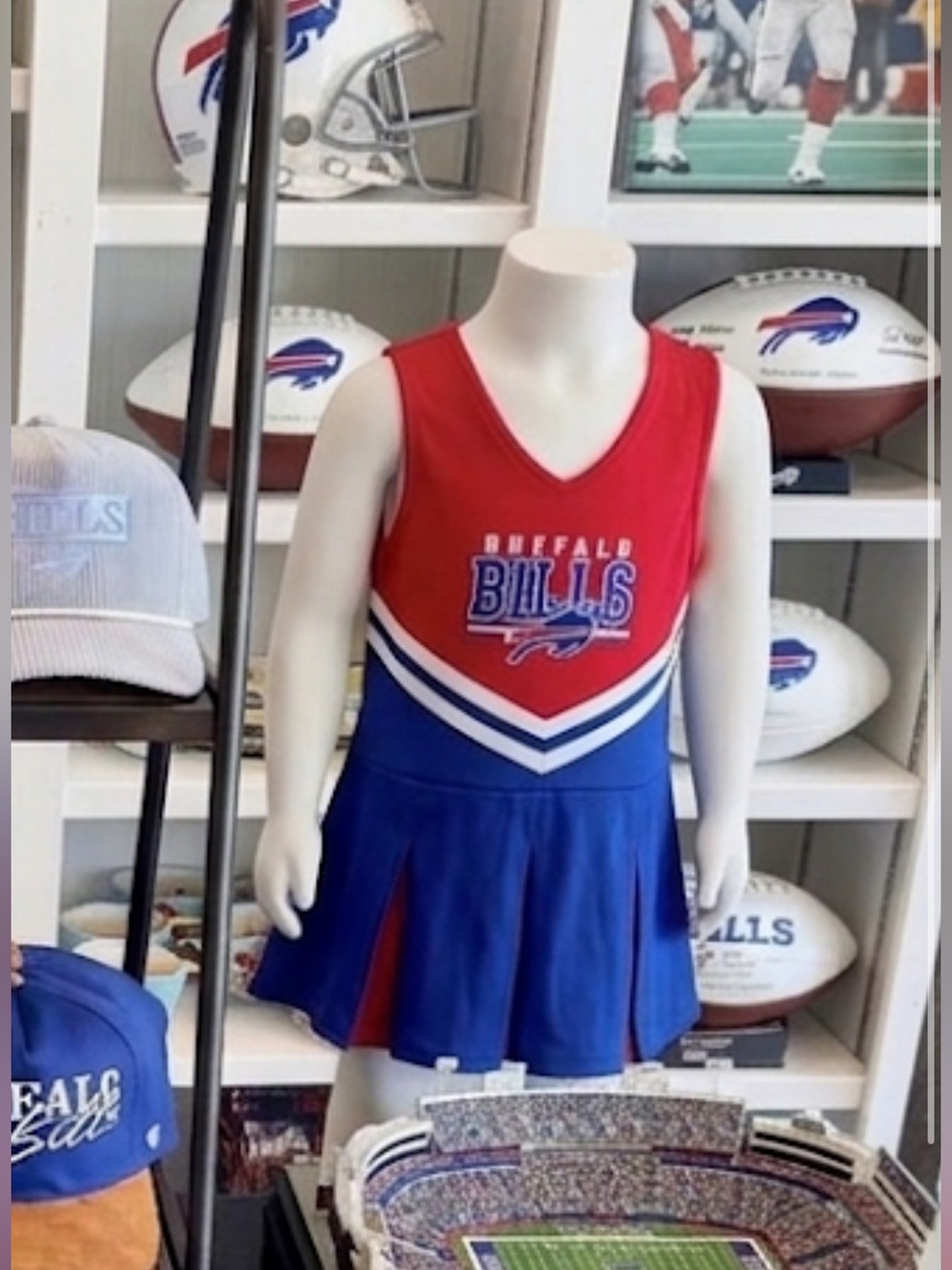NFL Buffalo Bills Red and Blue Girls Cheer Tank Dress